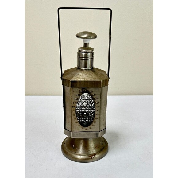 Vintage Brass Lantern Liquor Alcohol Decanter Unique MCM No Music See Photos - Picture 2 of 5